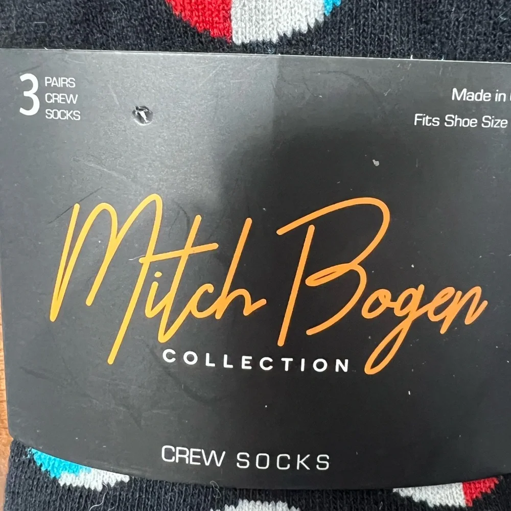MITCH BOGAN COLLECTION 3 SET OF 3PACK SOCKS-NWT